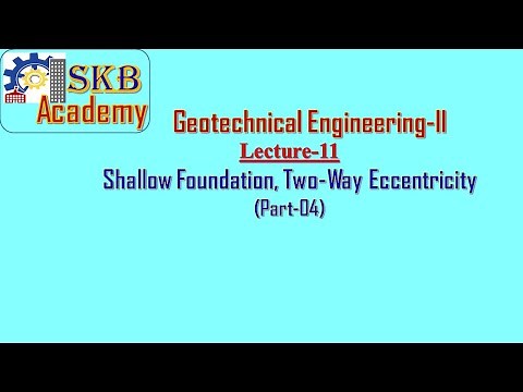 Lecture-11, Geotechnical Engineering-II, Two-way Eccentricity