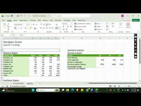 Illustrated Excel 365 | Module 1: SAM Project B | Navigate Green #illustratedexcel