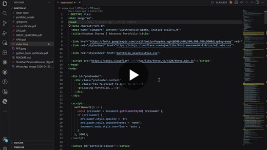#webdev #portfoliowebsite #developerlife #dataanalytics #javascript #comingsoon | SHUBHAM SHARMA