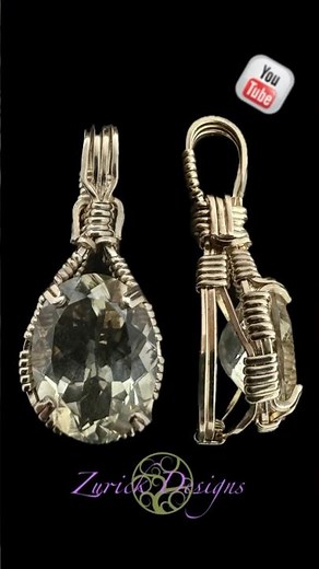 Wire wrapped setting for deep faceted gemstones! #wirejewelry #wirewrapped #wirewrappedjewelry