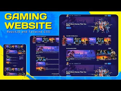 How to Make Responsive Gaming Website Using ReactJS and Tailwind CSS