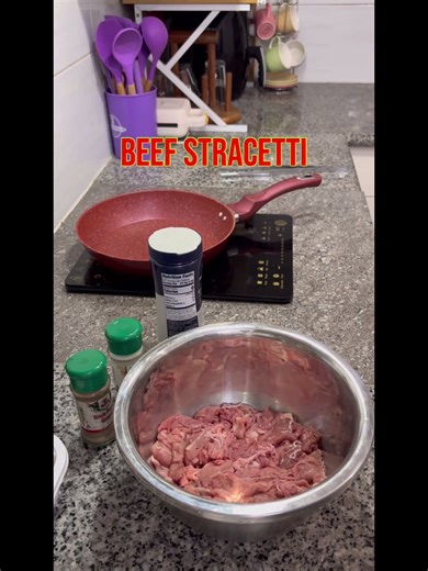 Recreating the dish assigned to me during our Italian class - Straccetti alla Romana is a great beef dish that hails from Rome. It's packed full of flavour and served with parmesan on top! #jennyslittlekitchen #culinaryateliermanila #fyp #beefkween #beefstraccetti