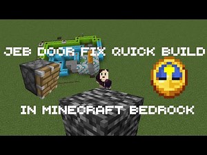Minecraft Bedrock Jeb Door Redstone Fixing Quickbuild