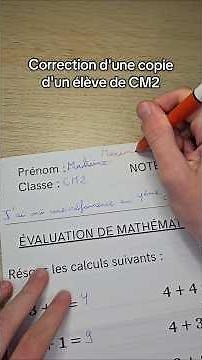 Corrige avec moi une évaluation de maths d'un de mes élèves en CM2 👨‍🏫