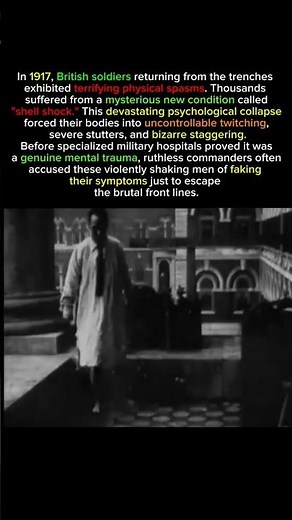 The Terrifying Reality of WWI "Shell Shock" 🪖 #history #shorts