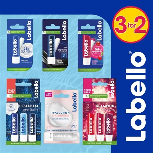 47 reactions | Labello delivers up to 24 hours of protection for plump, hydrated lips that are kissably soft.  Buy any 3 products and only pay for 2 until 18 January 2024. Shop at a Clicks store near you or online. -> bitly.ws/39hWR | Clicks | Facebook