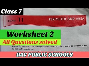DAV class 7 maths chapter 11 worksheet 2