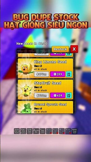 PLANTS VS BRAIROOT | LỖI BUG DUPE STOCK SEED SIÊU NGON #shots #roblox