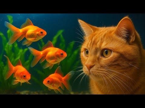 Cat TV 🐟 Goldfish Aquarium for Cats — Bright Fish Tank for Cats to Watch (8 Hours • 4K)