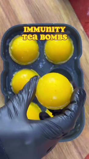 🌟 Boost Your Immunity with DIY Immunity Tea Bombs! 🌟Step 1: Gather your ingredients - 3 pieces ginger, 5 juicy lemons and 3 knobs turmeric.Step 2: Juice these powerful ingredients and pour the mixture into ice cube trays.Step 3: Pop the trays into the freezer and save these potent immunity bombs for later use!Step 4: When you're ready to enjoy, simply add a frozen immunity tea bomb to a cup and pour hot water over it. Watch it melt and release all the goodness!These immunity tea bombs are a de