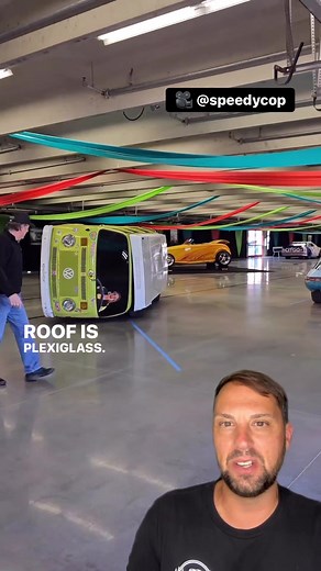 The Trippy Tippy Hippie Van by @Speedycop1 is a show stopper and plugs a lot of smiles on peoples faces. It’s a Volkswagen Westfalia mounted and driven on its side. Be sure to give him a follow. #campervan #hippie #vanlife