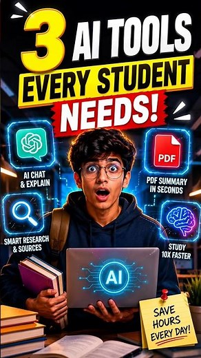 Top 3 AI Tools Every Student Must Use in 2026 🤖📚 | Study 10x Faster