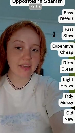 3.7K views · 131 reactions | Opposites part 2! New vocabulary in Spanish #aprendiendoespañol #spanish #bilingual #learnspanish #spanishtips #fyp | Language Barrier | Facebook
