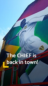 Make way for THE CHIEF 🙌 Lucas Radebe is the latest Leeds United legend to be immortalised in the city 🤩👏 It's not quite finished yet, but there's a little more behind the design for this one... It's a special #FansForDiversity mural, commissioned by the Leeds United Supporters’ Trust in partnership with the Football Supporters' Association 👏 highlighting Lucas Radebe's commitment to campaigning against racism during his time at the club 👊 It's up in Chapel Allerton, on the side of a buildi