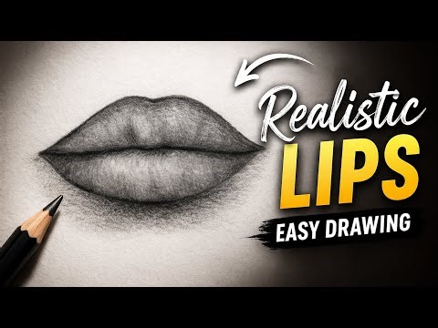 Professional Lips Drawing with Pencil | Learn Shading Step by Step ✏️🔥