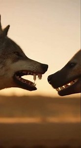Quicksand Standoff! Wolves vs Hyenas in a Race Against Time #wildlife #animalbehavior #animalfight