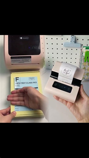 Packing order with Phomemo D520BT inkless printer⁠#asmr #smallbusiness