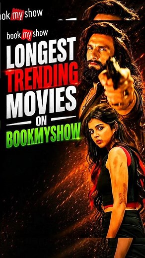 Top 10 Longest Trending Indian Movies On BookMyShow 🔥🤯 #shorts