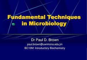 Fundamental Techniques in Microbiology - SlideServe