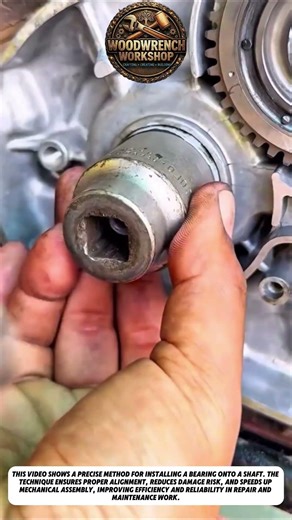 Smart Bearing Installation Trick | Fast & Precise Mechanical Assembly Hack #mechanic #tricks #usa
