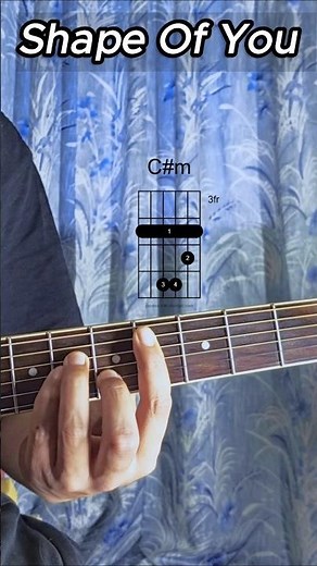 Shape of You Ed sheeran Guitar tutoral Easy Chords & Strumming 🎸 (Beginner Friendly) #shortvideo