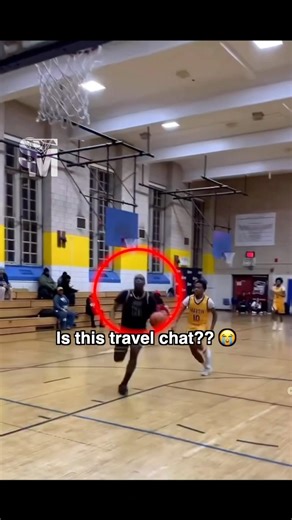 He took 47 steps and the ref said nothing 😭 #basketball