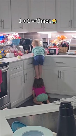 1+1= chaos when kids are involved.#1Plus1EqualsChaos #FamilyChaos #ParentingHumor#ParentingLife