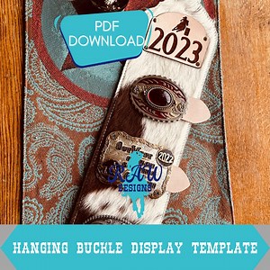 Hanging Buckle Display, Leather Template, Pdf Digital Pattern, Printable Download, Diy Leatherwork, Cowhide Craft, Pdf Leather Craft - Etsy