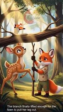 How the Fox Cub Saved the Little Fawn #emotionalstory #heartwarmingstory #foresttales #kidsstories