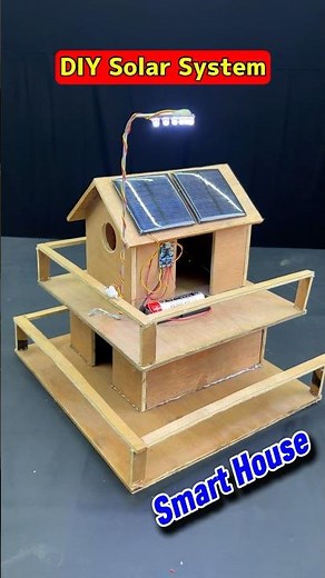 DIY Smart Home Making | How To Make Advanced Solar System Home For School Project #shorts #solar