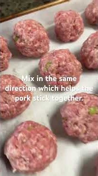 Asian meatballs, made with ground pork. So easy to make and delicious! #pork #groundpork #homecook