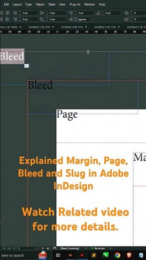 Margin, Page, Bleed and Slug Explained in Adobe InDesign. Watch Related video for more details.