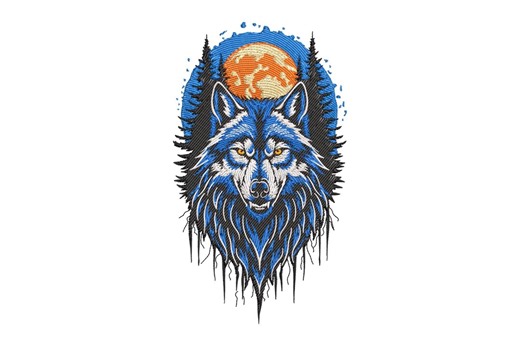 Wolf Face Embroidery Design, Wolf Machine Embroidery, 4 Sizes, Instant Download - Etsy