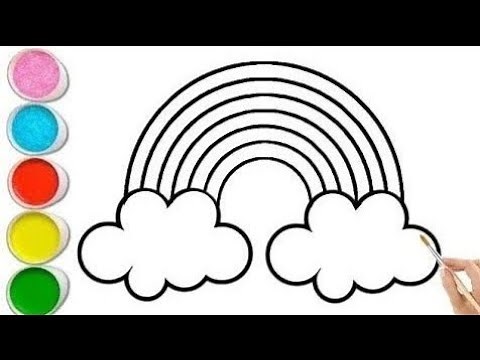 how to draw rainbow drawing easy with colour step by step drawing for beginners‪@Artworld06‬
