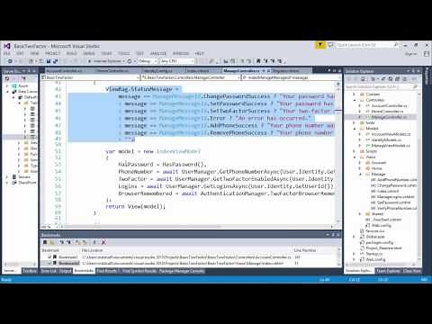 04 - Customizing ASP.NET Authentication with Identity - Two Factor Authentication