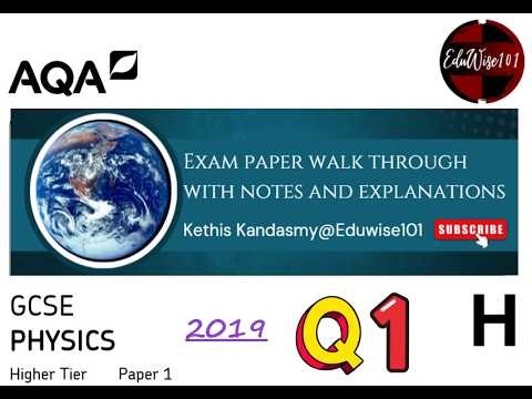 AQA GCSE (2019) Physics - Paper 1: Q1 Higher Tier Past paper Electricity