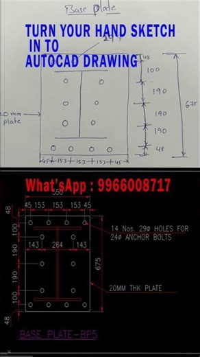 Turn your hand sketch into AutoCAD Drawing