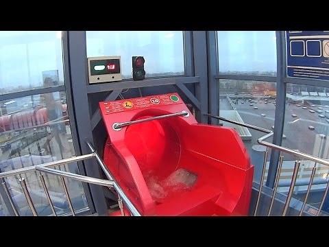 Huge Red Water Slide at Park Wodny