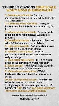 10 Hidden Reasons Your Scale Wont Move in Menopause #shorts