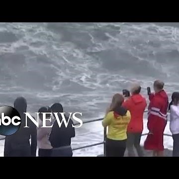 Sydney's iconic Bondi Beach disappears under big swell