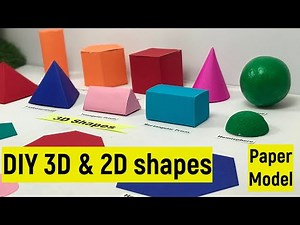 3d shapes model out of paper | 3d shapes diy | Easy DIY 3...
