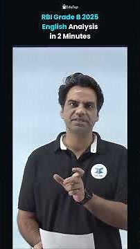 RBI Grade B Exam Analysis 2025 English | RBI Grade B Phase 1 Paper Review | RBI Exam Reaction