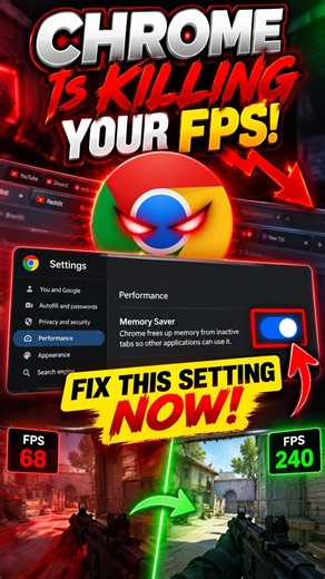 Chrome Is KILLING Your FPS! Fix This Setting NOW #shorts