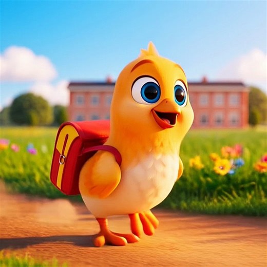 Funny Chicken Going to School 🐔🎒 | Cute Chicken Cartoon for Kids