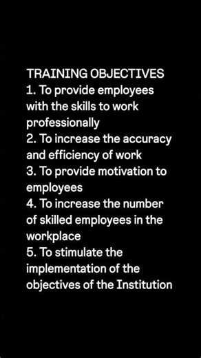 Objectives Of The Training Descibed Simly