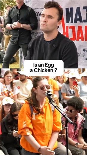 Is an Egg a Chicken ? #charliekirk #debate