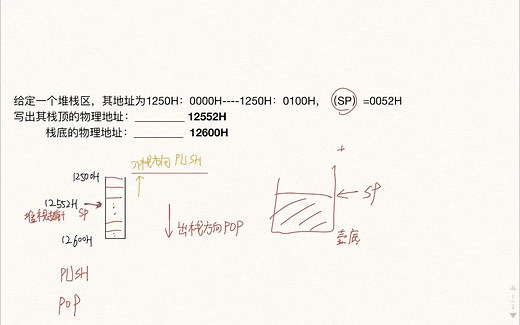 微机原理--指令系统堆栈指令PUSHPOP