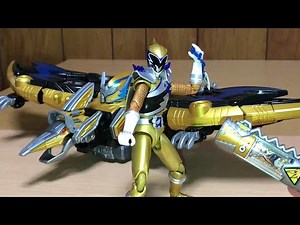 獣電戦隊キョウリュウジャー ブレイブ10③ 雷鳴の勇者完全復活！キョウリュウゴールド初陣！カミナリ変形プテライデンオー！劇中シーンを再現！ Power Rangers Dino Charge10