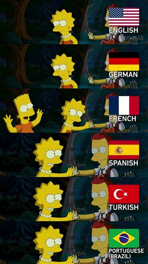 "Lisa's got a boyfriend" in different languages #simpsons #film #multilanguage