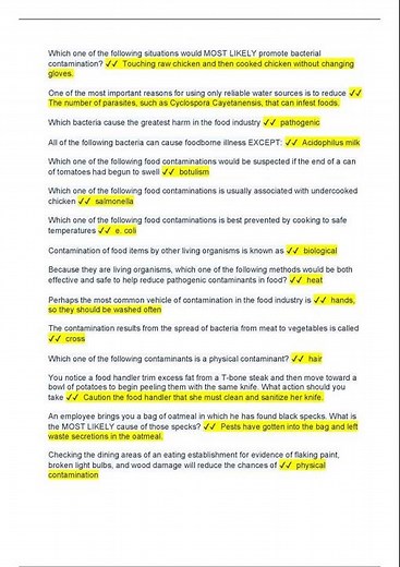 Manager's Food Handler's License Texas, Learn2Serve Food Safety Management Principles Lesson Assess